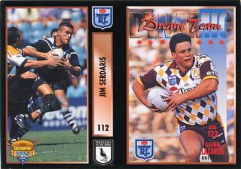1994 Dynamic Rugby League Series 2 - Dual Promos #NNO Jim Serdaris / Glenn Lazarus Front